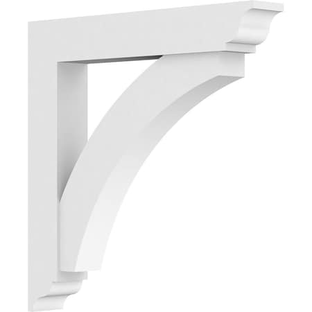 Ekena Millwork Standard Thorton Architectural Grade PVC Bracket with Traditional Ends, 3"W x 24"D x 24"H BKTP03X24X24THR01
